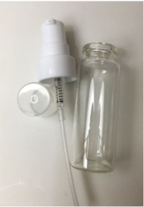 Clear Pump Travel Bottle with snap-on cap