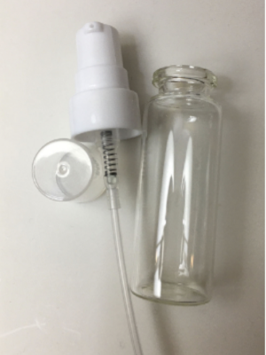 Clear Pump Travel Bottle with snap-on cap
